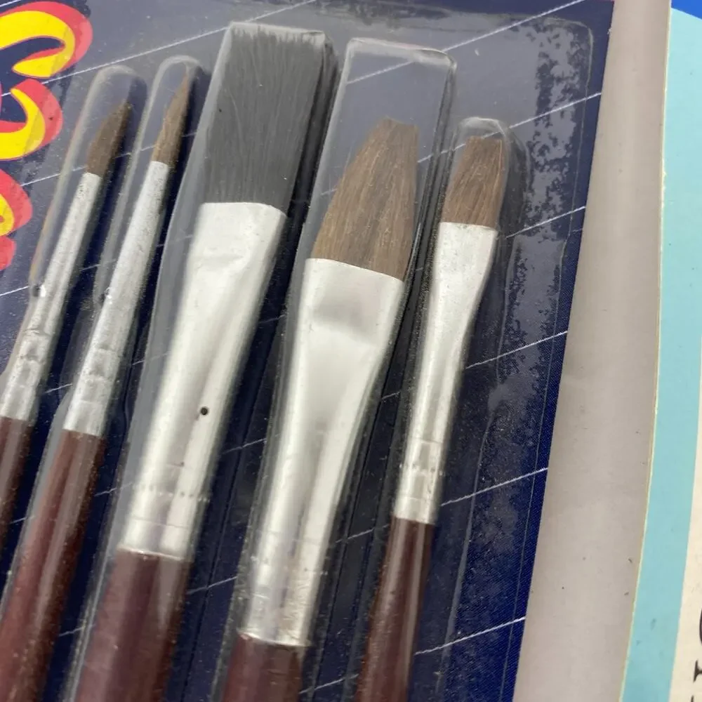 Vtg NEW Camel Hair Paintbrush Sets Lot of 2 Le Jour & Z-Pro Utility Touch Up